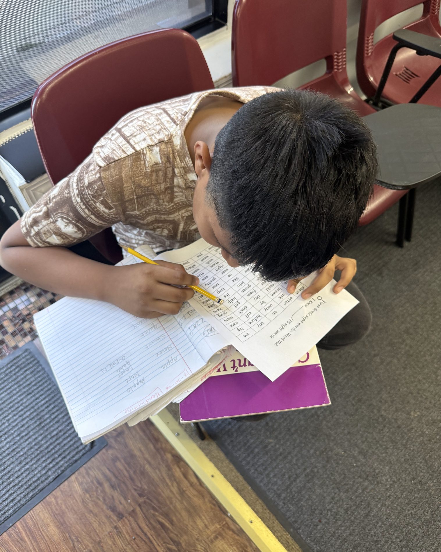 A student at SNR Tutors studying at her desk